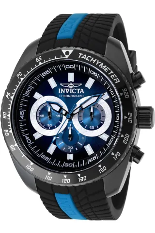 Invicta S1 Rally 36305 Herrenuhr - Quarzwerk - Edelstahl mit blauem Zifferblatt - 48 mm
