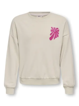 KIDS ONLY - KOGKARLIE LIFE LS LOOSE PRINTED UB SWT Oatmeal - Gr. - 128