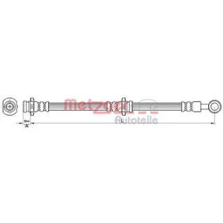 Metzger Bremsschlauch hinten rechts Nissan Primera P12