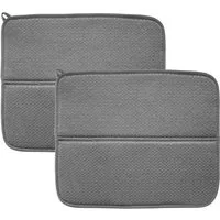 Thiru Abtropfmatte 2 Abtropfmatten - textil - 36 x 44 cm • mit saugfähigem Mikrofaser