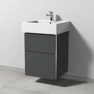 Sanipa 3way Waschtischunterbau zu Duravit Vero Waschtisch mit 2 Auszügen, Anthrazit-Matt BR71522