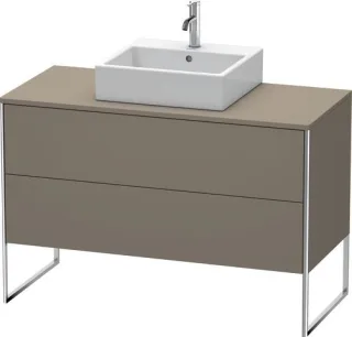 Duravit XSquare Konsolenwaschtischunterbau bodenstehend Flanell Grau Seidenmatt 1200x548x778 mm - XS XS492209090