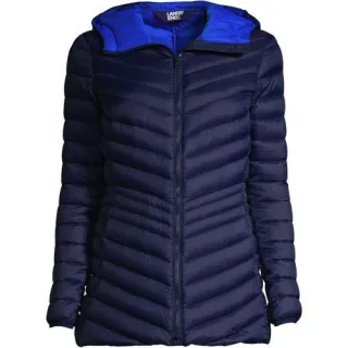 Daunenjacke WANDERWEIGHT Verstaubar Ultraleicht mit Kapuze für Damen, Damen, size: regular, Rot, Nylon/Daunen, by Lands' End