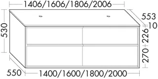 Burgbad Konsole +Waschtischunterschrank Uomo Preisgruppe 3 Eiche Weiß/Weiß Matt, SHQQ201F7473A0066 SHQQ201F7473A0066