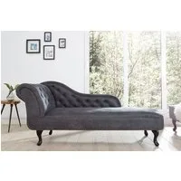 riess-ambiente Recamiere CHESTERFIELD 170cm antik grau, Einzelartikel 1 Teile, im Chesterfield Design