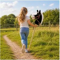 Sweety-Toys Steckenpferd Steckenpferd Blacky mit Sound schwarz 100 cm, mit Sound, hochwertige Verarbeitung