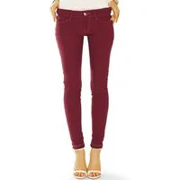 be styled Stoffhose Low waist slim Stoffhose enge Hüfthose bequem - Damen - j53L unifarben