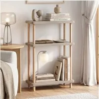 en.casa Standregal, »Nampernu« mit 3 Ebenen 62x40x18 cm Sandsteinfarben