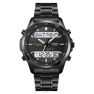 SKMEI Men's Sports Digital Watches Double Display Chronograph Watch Waterproof Luminous Alarm Electronic Watch