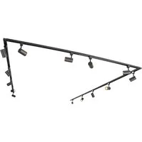 Qazqa Schienensystem-Sets Iconic jeana, ohne Leuchtmittel, Warmweiß, QAZQA Schienen­leuchte, gu10, Schwarz, Stahl, Modern