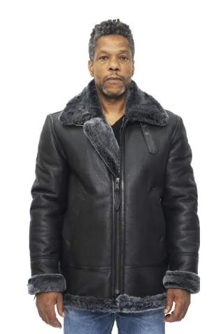 Herren B3 Aviator Flying Sheepskin Jacke-Alhambra