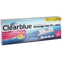 WICK Pharma - Zweigniederlassung der Procter & Gamble GmbH Schwangerschaftstest CLEARBLUE Schwangerschaftstest m.Wochenbestimmung, 2 Stück, 2-tlg.