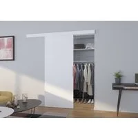 MOEBLO Schiebetür XINNEA (elegante Wandschiebetür, platzsparende Schiebetür aus 16 mm Laminat, wandmontiert, optional Soft-Close System, Schiebetüren Gleittüren Schiebetüre Schiebesysteme Türen auf Schiene Türen mit Schiebemechanismus), (BxHxT): 86 /