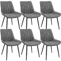 SONGMICS Esszimmerstuhl Stuhlset – Polsterstühle, Moderner Küchenstuhl. Samt (6 St), Küchenstuhl, Samt,Polsterstuhl, bis 120 kg, ERGONOMISCHES DESIGN