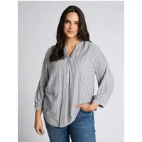 TOM TAILOR PLUS Langarmbluse Blusen & Shirts Plus Size - Bluse mit Streifenmuster