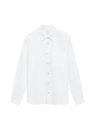 s.Oliver Red Label - Langarmhemd im Regular Fit weiß - Gr. - XL