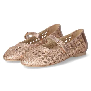 Bullboxer Spangenballerinas  Gold - Gr. 37 -  Echt Leder