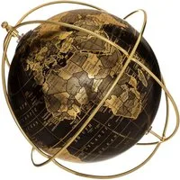 Atmosphera Créateur d'intérieur Dekoobjekt Deko-Globus mit goldenem Gestell, Ø 21 cm (Deko-Objekt, Deko-Objekt)