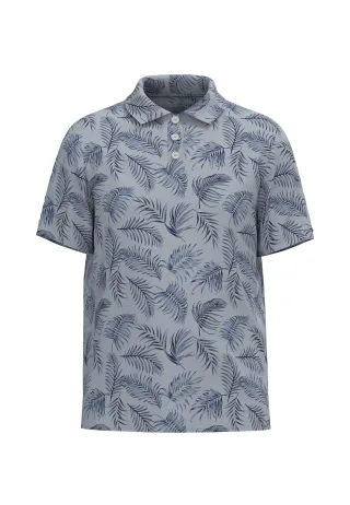 FYNCH-HATTON - Polo, overdyed palmprint midnight - Gr. - M