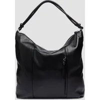 s.Oliver Schultertasche Tasche, Hobo-Bag in Leder-Optik mit Logo-Prägung und Reißverschluss