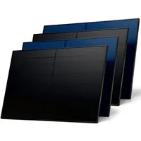 SUNNIVA Solarmodul Solarpanel FULL BLACK Bifazial Glas 500 Watt PV Panel, Monokristallin, (4-St., Setwahl - 1er, 2er oder 4er Set)