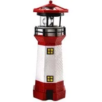 HAC24 LED Solarleuchte Solar Leuchtturm Garten Deko Leuchtfeuer Gartendeko Gartendekoration, LED fest integriert, 28 cm