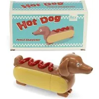 Rex London Anspitzer Hot Dog Bleistiftanspitzer, Sausage Dog, Dackel, ca. 11,7 x 4,2 x 6,2 cm