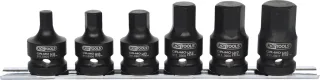 KS Tools 1/2" Kraft-Bit-Stecknuss-Satz, kurz, 6-tlg - 515.1102