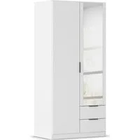 rauch Kleiderschrank Drehtürenschrank Schrank Garderobe Ankleide Schlafzimmer LAGOA (3 verschiedene Ausstattungen BASIC/CLASSIC/PREMIUM (inkl. SOFT-CLOSE) geräumige Schubladen, 3 Breiten, optional mit Aufsatz MADE IN GERMANY