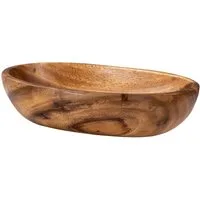 Levandeo® Dekoschale, Holzschale Schüssel Akazie 25x15cm oval Schale Obstschale Tablett