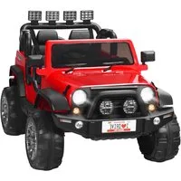 KOMFOTTEU Elektro-Kinderauto 2-Sitz, mit Fernbedienung, LED & Musik, bis 50 kg, ab 3 Jaren