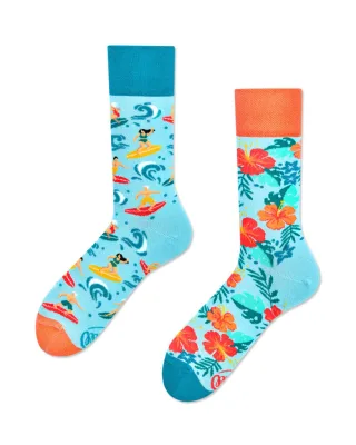 many mornings - Socken - Aloha Vibes cyan/orange - Gr. - 42