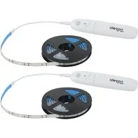 shop'n smile ideoon LED-Streifen 3m LED Streifen 3m Warmweiß mit Bewegungsmelder Batterie Nachtlicht, Erfassungswinkel 120°, 90 LEDs & Batteriebetrieb, Selbstklebend