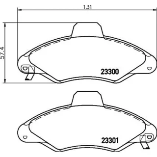 Hella Bremsbel?ge vorne Ford Escort