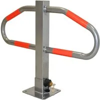 TRUTZHOLM Absperrpfosten Parkplatzsperre 47 x 73 cm Metall grau abschließ- und klappbar Poller (Stück, 1-tlg), 2 Schlüssel,47x73cm,Grundplatte:18x18cm,4kg