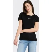 BOSS ORANGE T-Shirt Elove Embro Premium Damenmode mit Rundhals, Slim Fit