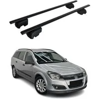 OMAC Dachträger für Opel Astra H Caravan Kombi Typ L35 Stahl Gepäckträger Schwarz 2x (2-St), Wasserbeständig,Abnehmbar,Multifunktional,Leichtgewichtig