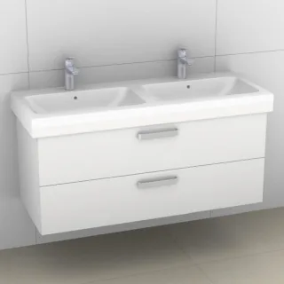 Artiqua 413 Waschtischunterschrank für iCon 124120 Weiß Hochglanz, 413-WU2L-K05-7016-68 413-WU2L-K05-7016-68