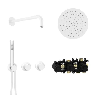 Herzbach MODUL7 Thermostat-Set T-RB250 Wandarm Regenbrause Ø25,0cm , 70.702711.1.07 70.702711.1.07