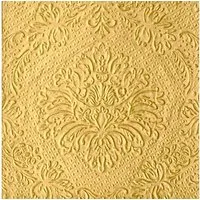 ti-flair Papierserviette, Servietten Papier 33x33cm mit Ornamenten geprägt 20 Stück Gold