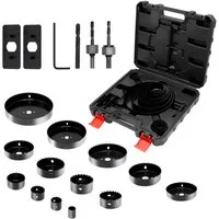CCLIFE Lochsäge Lochsäge Set Ø19mm-152mm Lochbohrer Lochkreissäge Schnitttiefe 25mm, 19-tlg.