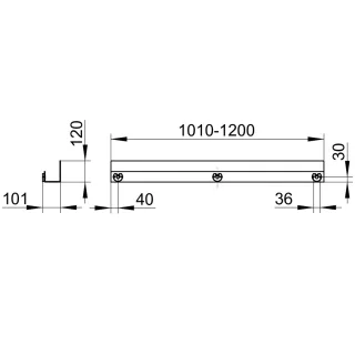Keuco Ersatzteil Duschablage 24953 auf Maß, weiß, 1010-1200 x 120 x 90 mm, 24953510400 24953510400