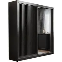 Compleo Schwebetürenschrank mit Spiegel und Lamellen ROY, Modern design