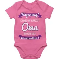 Shirtracer Shirtbody Finger weg ich habe eine verrückte Oma I Sprüche Baby
