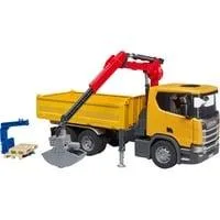 Scania Super 560R Baustellen-LKW mit Kran und 2 Paletten, Modellfahrzeug