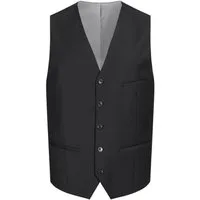 HECHTER PARIS Anzugweste HECHTER PARIS Corporate Weste Herren Tailored Modern Fit Schwarz