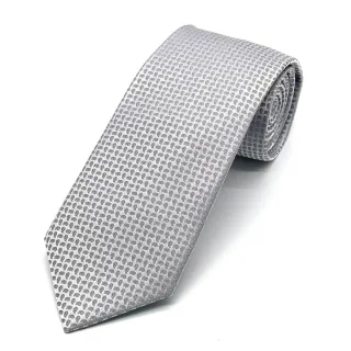 seidenfalter - Krawatte 8cm XXL silber - Gr. - OS
