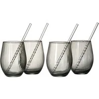 Ritzenhoff & Breker Gläser-Set Spritz, Longdrinkglas, 8-tlg., Glas, inkl. Glas-Trinkhalme, 590 ml, spülmaschinenfest