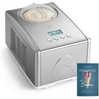 Springlane Eismaschine Emma 1,5 L mit selbstkühlendem Kompressor, aus Edelstahl, 1,50 l, 150,00 W, Eiscreme, Sorbet, Frozen Joghurt, inkl. Rezeptheft