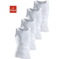 Clipper Unterhemd (4-St) aus Doppelripp, Tanktop, Unterziehshirt